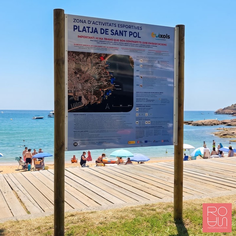 Cartelleres informatives per a Canals de Natació a Platges
